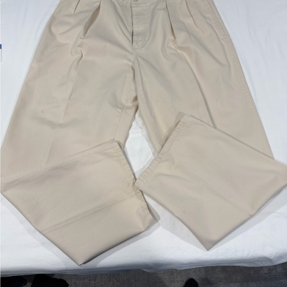 Ralph Lauren Pleated Tan/Cream Chinos.  Price Drop!